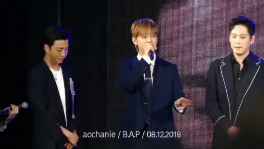 [FANCAM] [12.08.18] “2018 BOTH HANDS UP with B.A.P in Osaka”