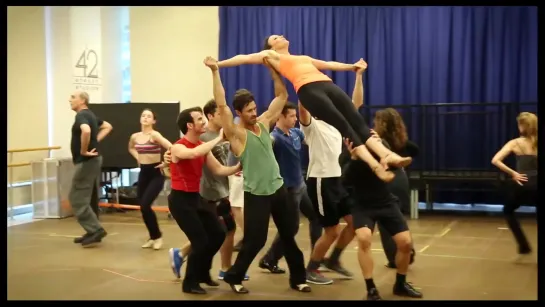 The Cast of the Tour Production of “Evita“ in Rehearsal (2013)