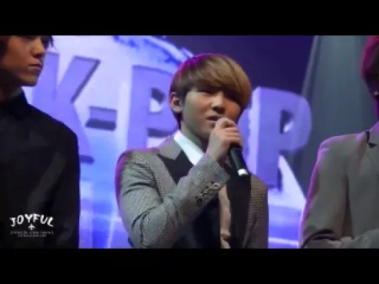 [FANCAM] 140810 와팝 지훈 일본어 인사 (Джихун говорит на японском)