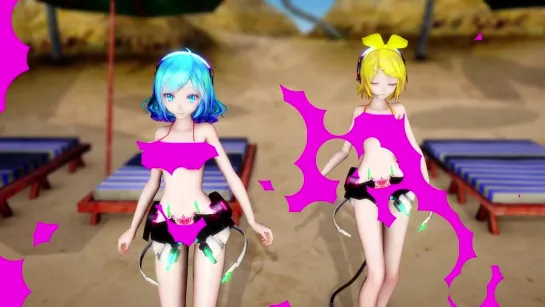 MMD R-18 [CENSORED] Miku  Rin Shake It Off Author F_Dry