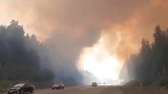 Пожар в Свердловской области