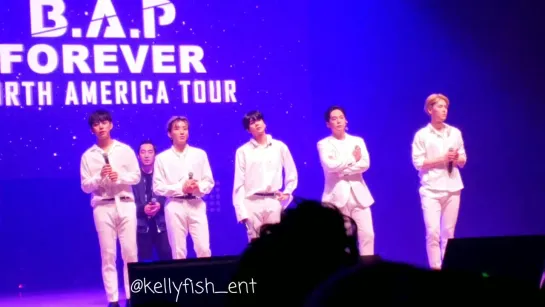 [FANCAM] [18.11.18] B.A.P 'FOREVER' TOUR — Atlanta: First Ment