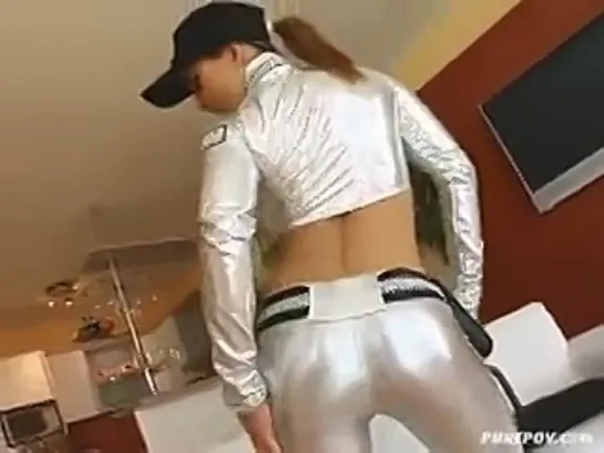 Hot shiny silver ass