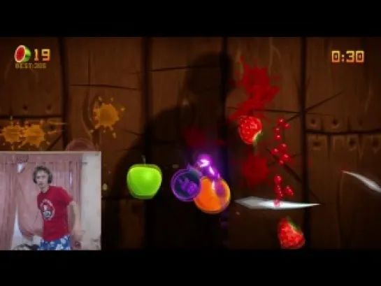 Юзя - Fruit Ninja Kinect - Серия 1 (TheUselessMouth)