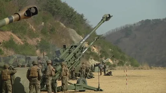 Artillery Battery Barrage • U.S.-ROK Marines Live-Fire