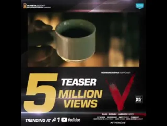 5 MILLION VIEWS for VTeaser - - Trending at 1 on @YoutubeIndia - - VTeaser