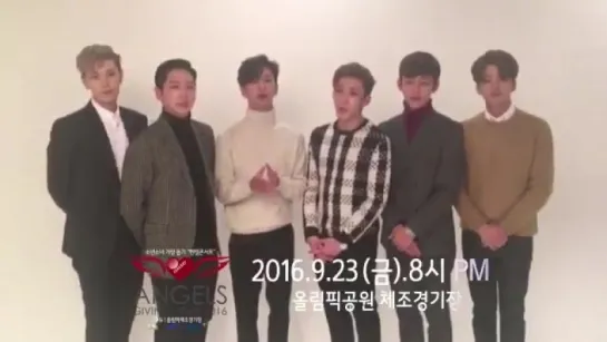 [21.09.16] B.A.P message for Angels Giving Hope concert