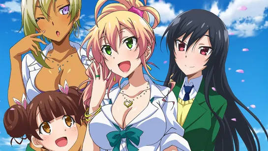 Моя первая гяру аниме все серии подряд марафон Hajimete no Gal [AniDub] комедия романтика этти школа модница