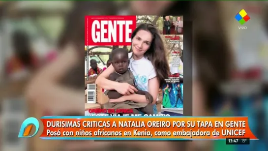 Duras criticas a Natalia Oreiro, por la producción en una revista asistiendo niñ