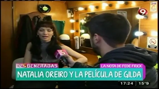 Natalia  y la película de Gilda Espectáculos Canal 9