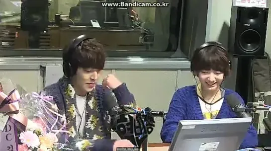 13.02.08 Hyoyoung with Kim Woo Bin at Boom's Youngstreet Radio