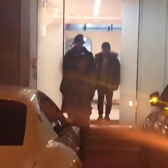 150306 Tao and Sehun went out of the SM Building at 3am