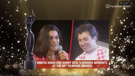 Amrita Singh and Sunny Deols winning moments at the 39th Filmfare Awards