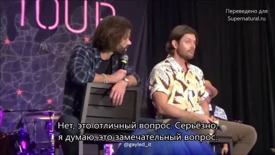 🎙️Дженсен Эклз и Джаред Падалеки о выгорании - Конвенция «Сверхъестественного» в Гонолулу 2023 год (рус.суб.)