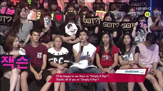 [MC] 140801 Jackson cut @ Simply Kpop