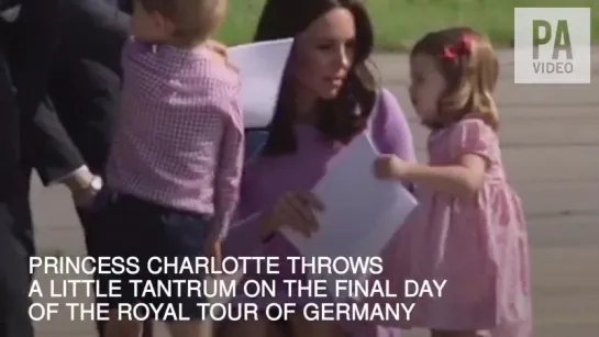 Princess Charlotte throws a little tantrum on the final day of the royal tour of Germany