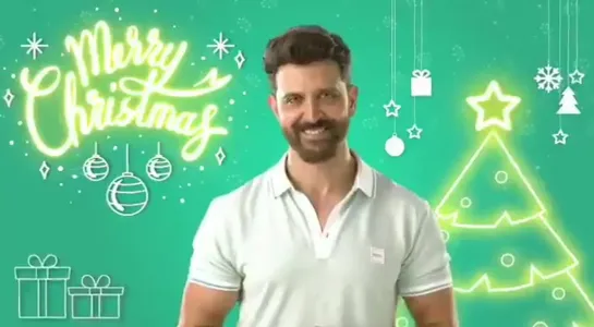 Hrithik is wishing Merry Christmas ️ - Courtesy @IndiaTreeview - MerryXmas - HrithikRoshan