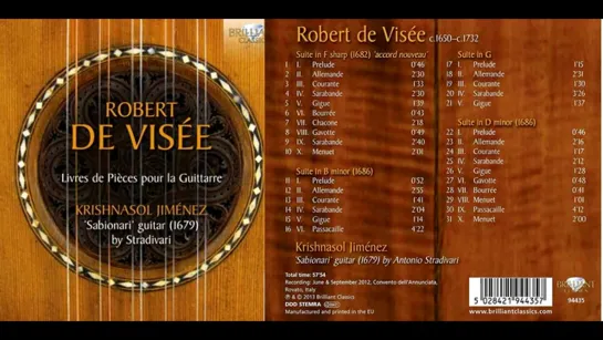 De Vise. Live de Pieces pour la Guitarre. Krishnasol Jimnez