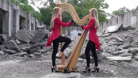 METALLICA “One” - 2 Girls 1 Harp (Harp Twins) HARP METAL