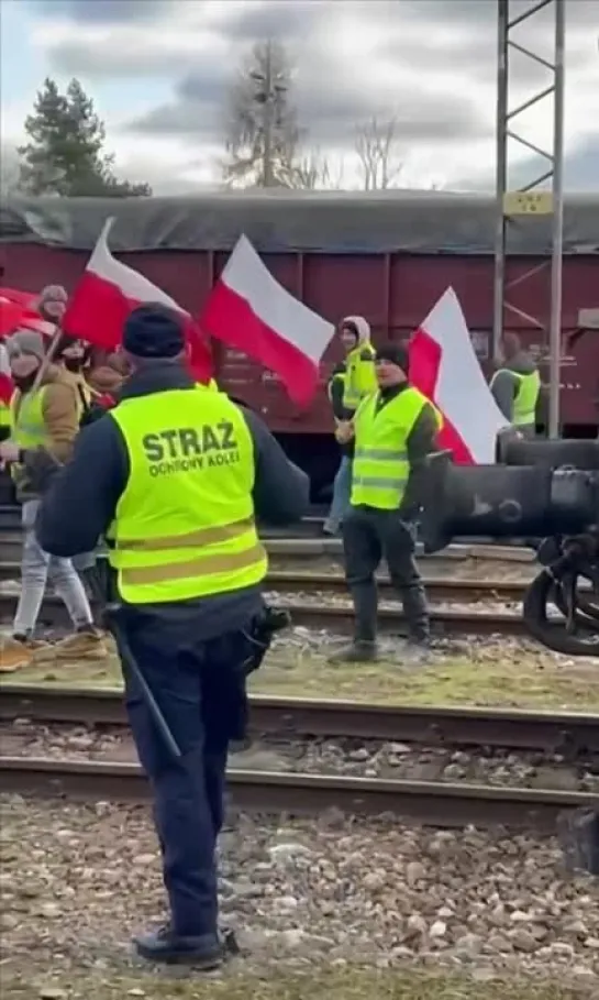 Протестующие польские фермеры начали блокировать железнодорожное сообщение с Украиной