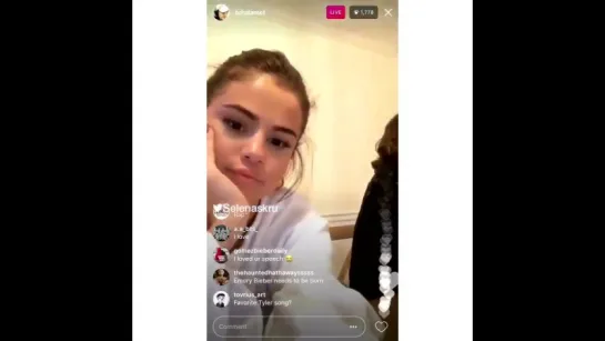 Selena live on Timothée Chalamet’s Instagram. (3)