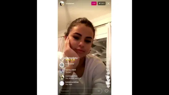 Selena live on Timothée Chalamet’s Instagram. (2)