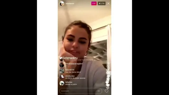 Selena live on Timothée Chalamet’s Instagram. (1)