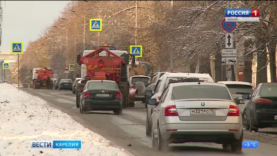 Дорожные службы Петрозаводска прошли проверку снегопадом