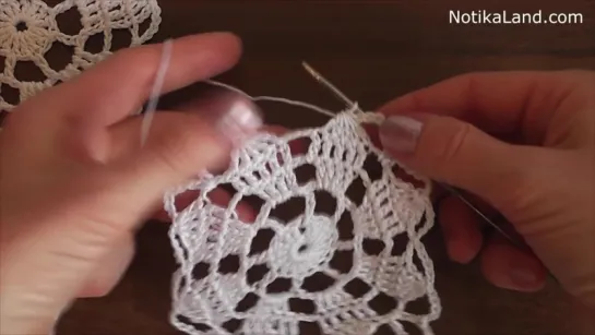 #Crochet Crocheted motive#1 Very easy Tutorial Part 1