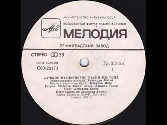 лучшие итальянские песни...(1982)