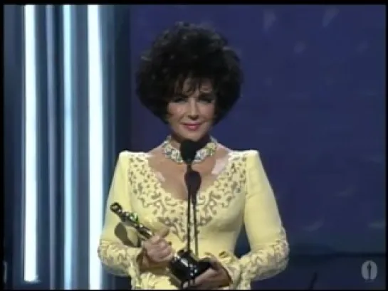 Elizabeth Taylor receiving the Jean Hersholt Humanitarian Award