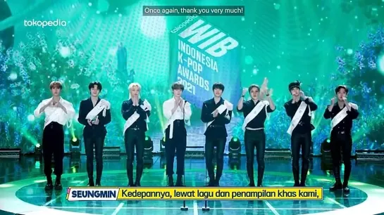 [211125] Stray Kids » “The Most Energetic” award » Tokopedia WIB: Indonesia K-Pop Awards 2021