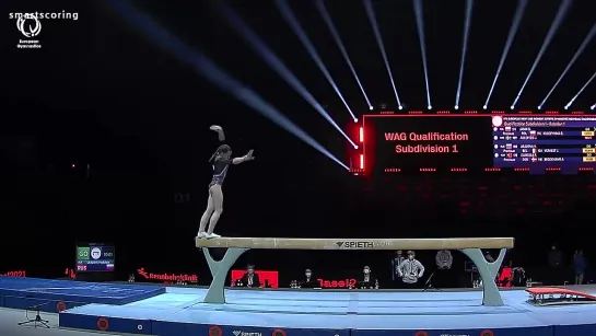 European Gymnastics - 13.033 (5.6) for Vladislava Urazova 🇷🇺  on beam at #Basel2021 qualifications-1384821555306319872