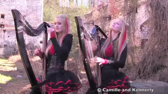 IRON MAIDEN - Fear of the Dark - Harp Twins (Camille and Kennerly) HARP METAL