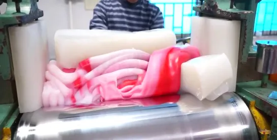 Mixing silicone for compression molding