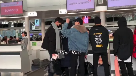 191228 [fancam] KNK flight to Korea @ Haneda International Airport, Japan