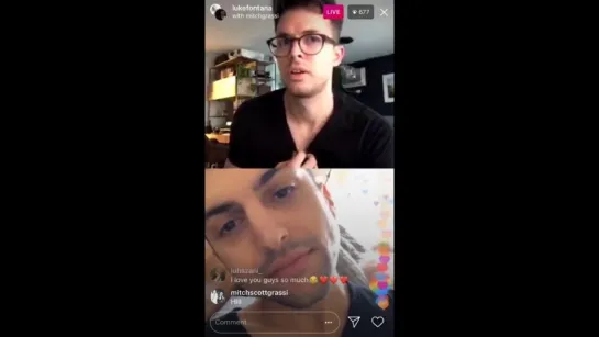 Mitch Grassi  Luke Fontana IG live stream 21.06.2018