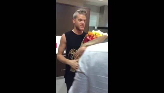 Snapchat Scott Hoying birthday flowers