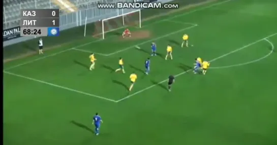 Kazakhstan-Lithuania 2014 year, Nurbol Zhumaskaliyev goal goal