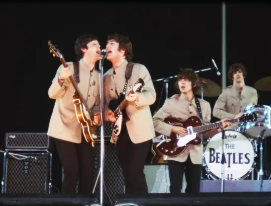 The Beatles at Shea Stadium, 1965.