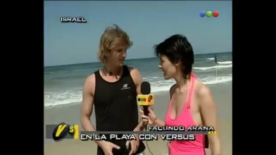 Facundo Arana en las playas de Jerusalen - Versus