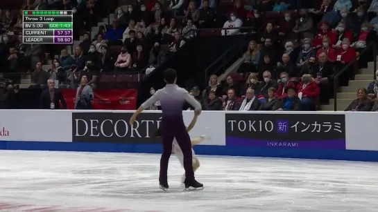 2022 Skate Canada Riku Miura/Ryuichi Kihara FS