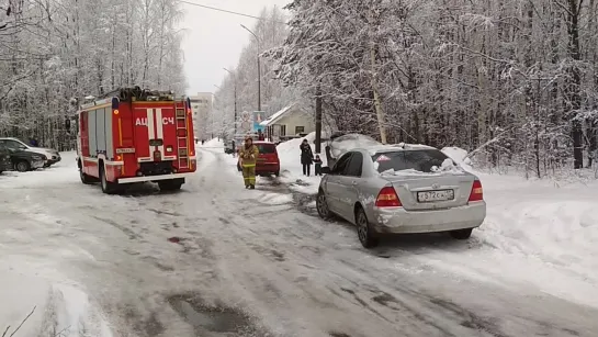 В Петрозаводске сгорел автомобиль