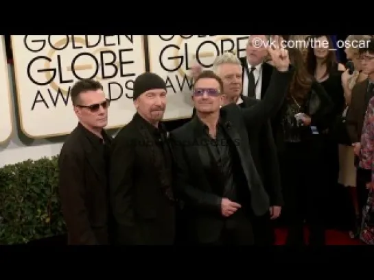 U2  на красной дорожке (Golden globe 2014)