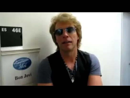 Jon Bon Jovi- Backstage at American Idol 12th May 2010