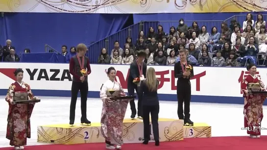 Men Victory Ceremony and winner's interview NHK Trophy-2018