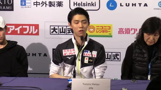 Helsinki Grand Prix 2018 - MEN - Free Skating - Press Conference