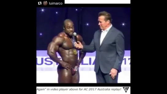 Arnold Schwarzenegger with Brandon Curry Arnold Classic Australia