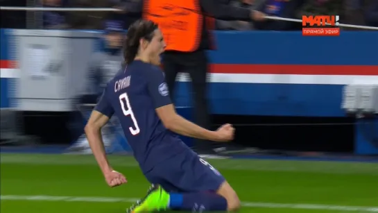 PSG-Barcelona Cavani 4-0