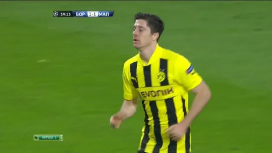 Borussia-Malaga Lewandowski 1-1